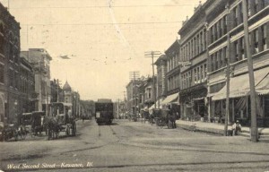 PostcardKewaneeILWestSecondStreet1908 PostcardKewaneeILWestSecondStreet1908