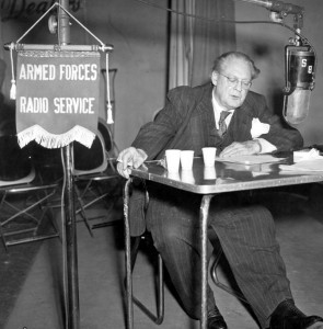 Lionel Barrymore at Armed Forces Radio Show (1947)